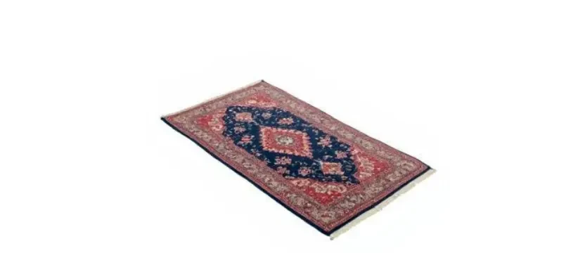 SKKS professional medium carpet cleaning service 51 to 100 sqft showing a sanitized cream floral patterned area rug